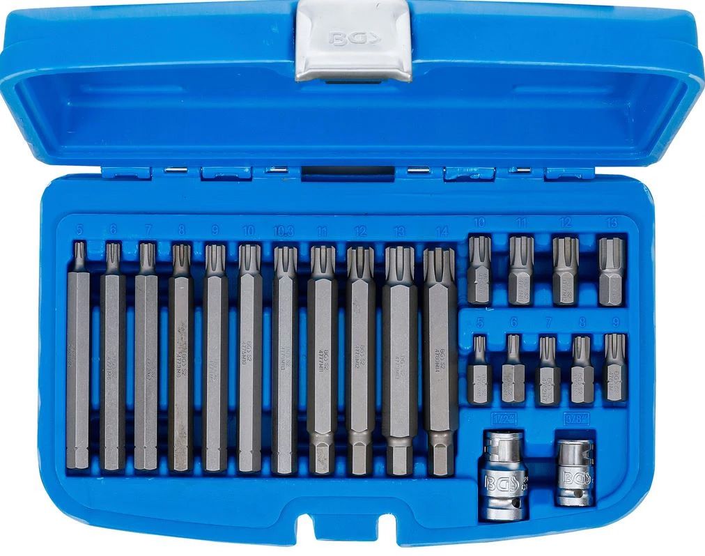 BGS Technic 9-5013 Ribe bitkészlet 1/4"-os és 3/8"-os befogóval, 22 részes termék fő termékképe
