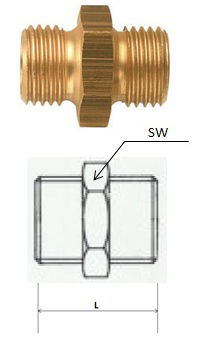 Rectus (DN 17/17V) G 3/8 x G 3/8 VERL. csatlakozású kettős karmantyú termék fő termékképe